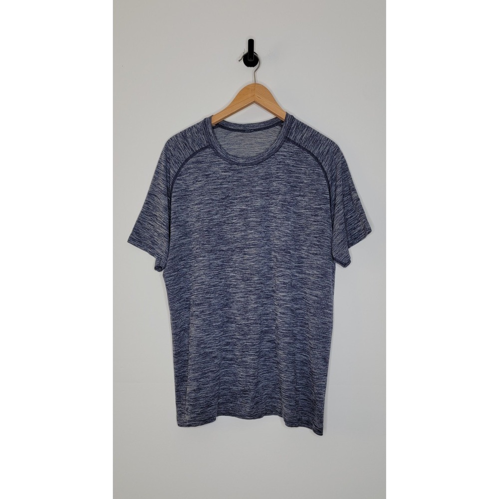 Lululemon Metal Vent Tech‎ Shirt Short Sleeve Men's Size Large Heather Blue